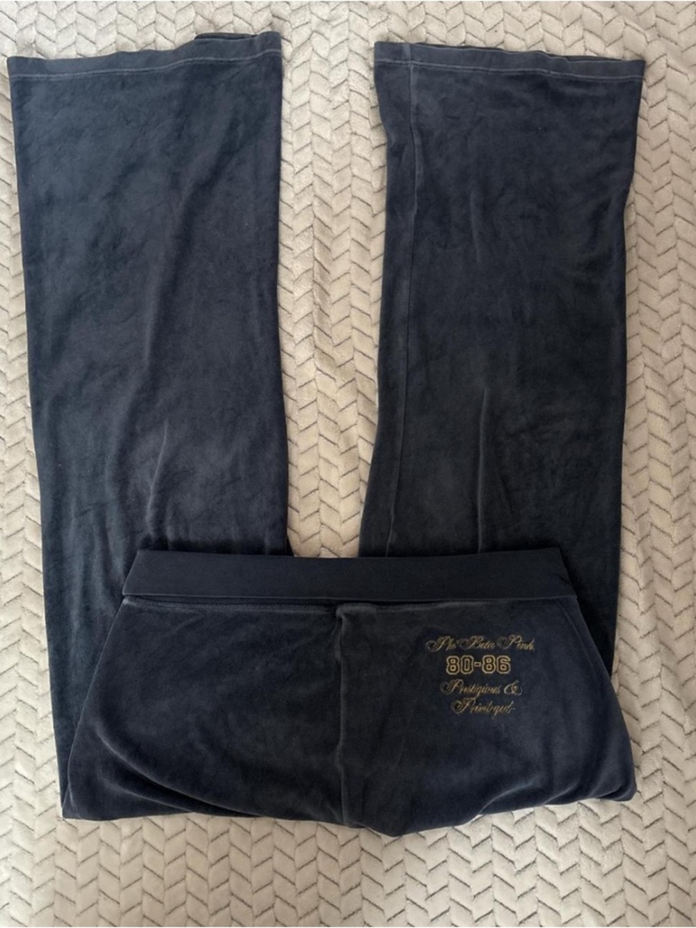 PINK Victoria's Secret Black Tee with Gold Logo